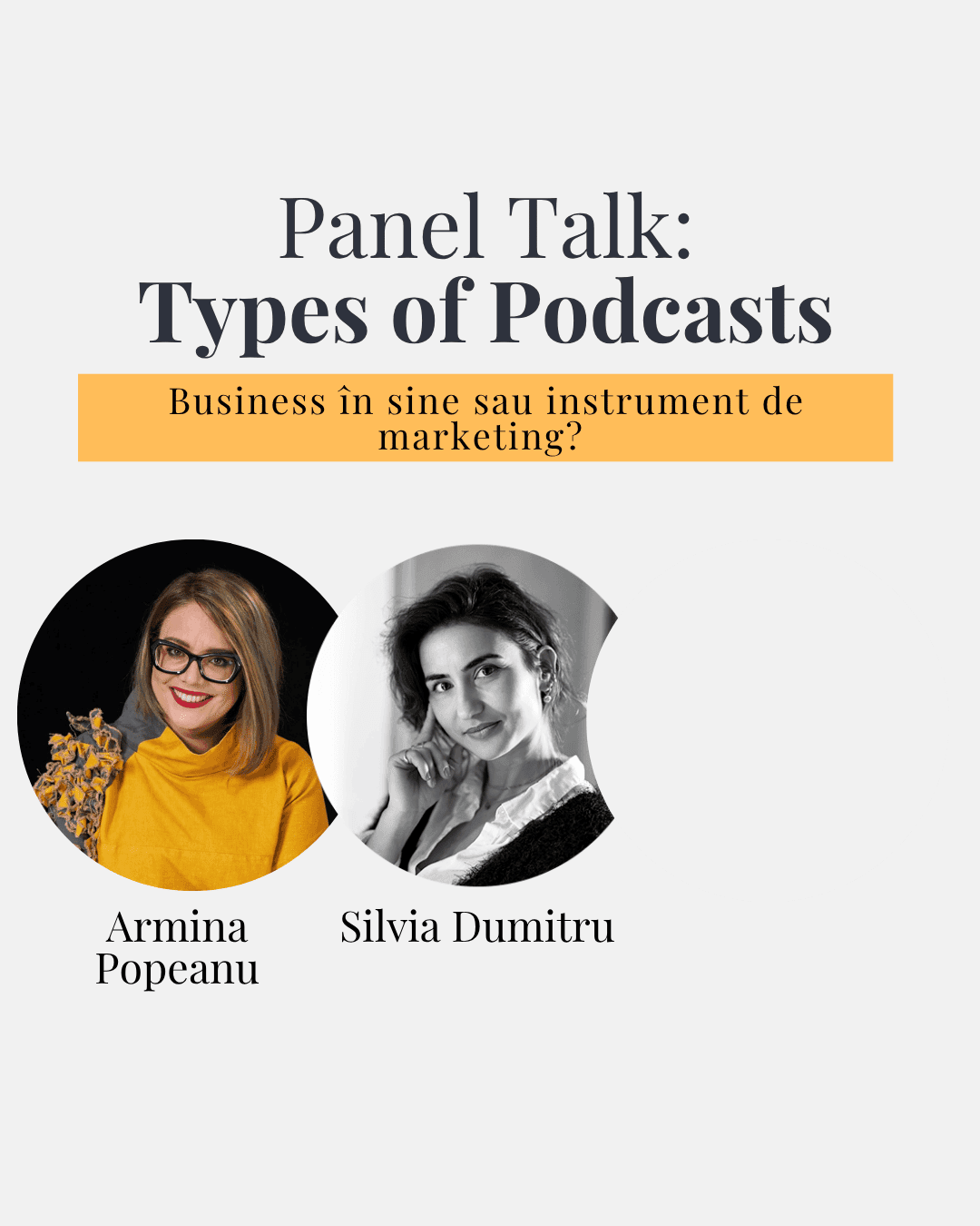 Panel Podcastul business în sine sau instrument de marketing la The Brand Podcast Live Amaze
