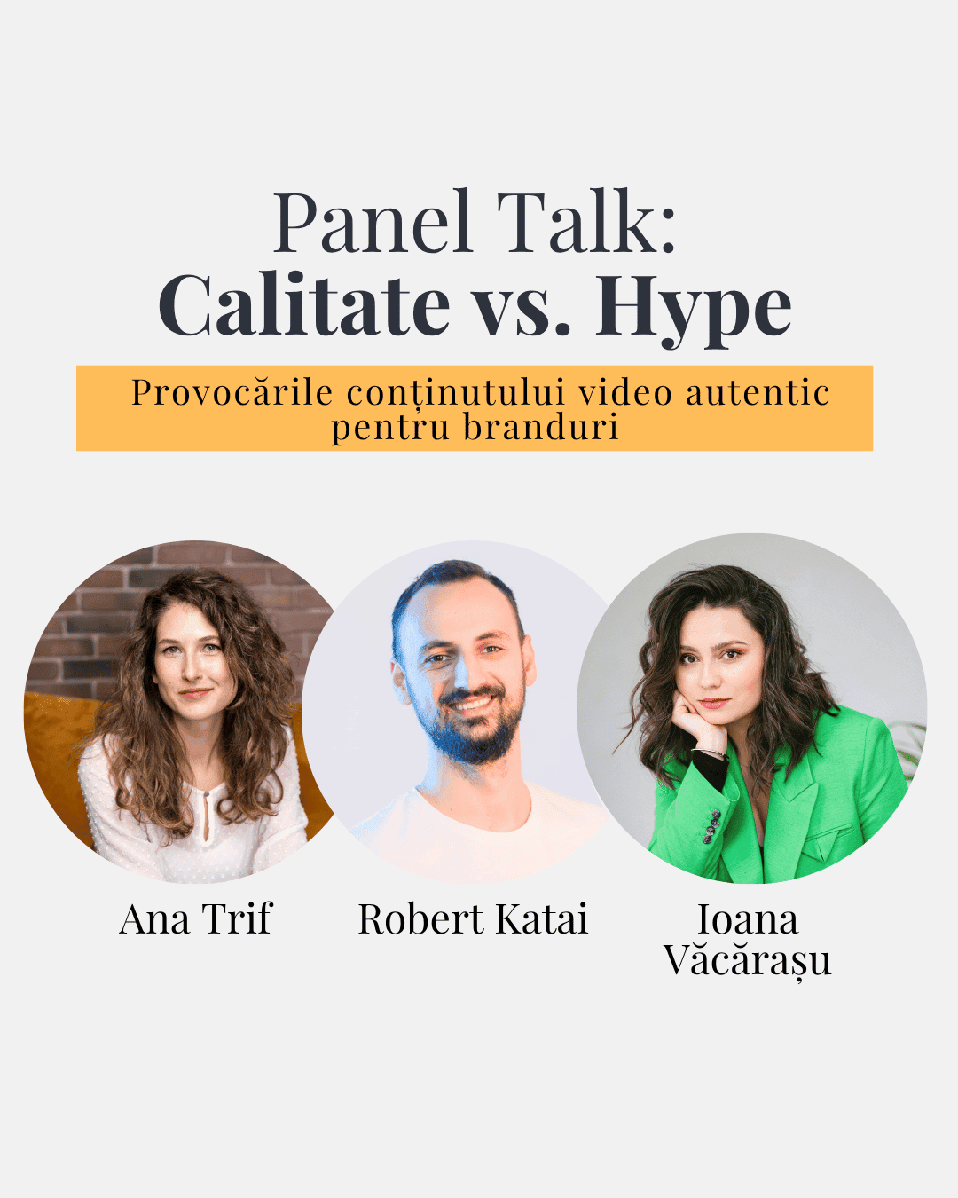 Panel Calitate vs Hype — provocările conținutului video autentic pentru branduri la The Brand Podcast Live