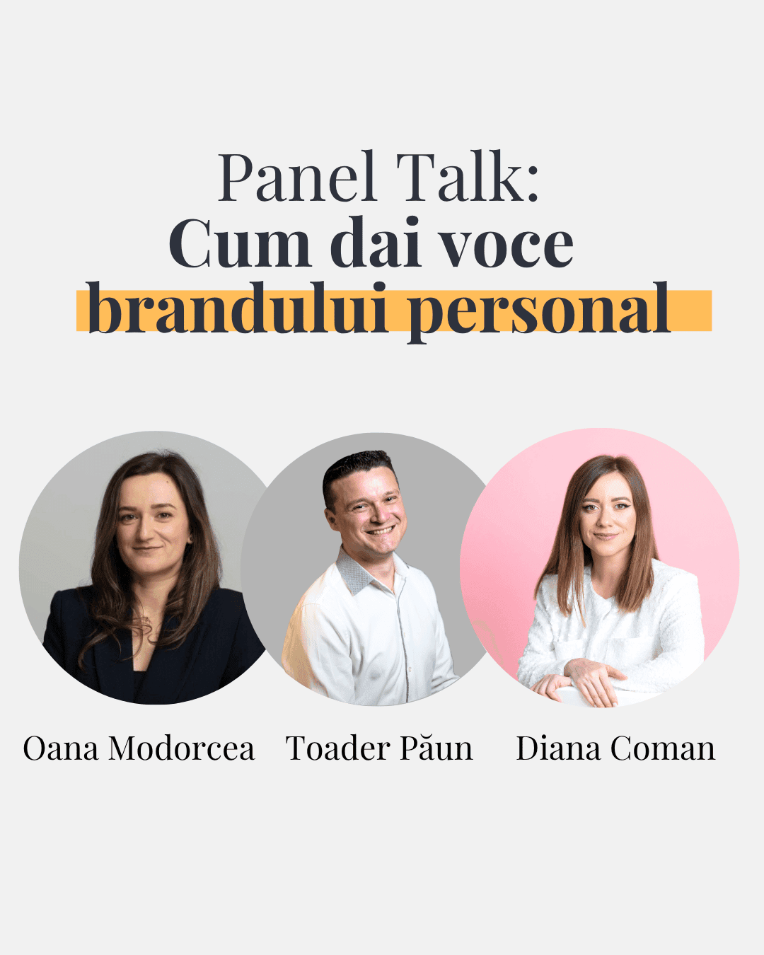 Panel Importanța brandului personal ca owner de business la The Brand Podcast Live